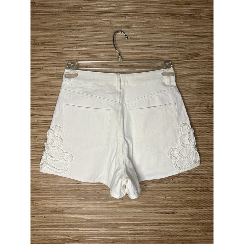 NWOT Y'all Come Back Heavy Rope Crochet Floral Appliqué Shorts 3” Sz S - Picture 2 of 4